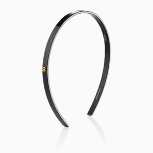 Acetate Headband Black/White Small